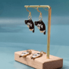 Earrings - Scruffed Cat