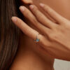 Sterling Silver Ring - Moonstone Cat - Image 2