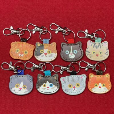 Cat Face Keychain